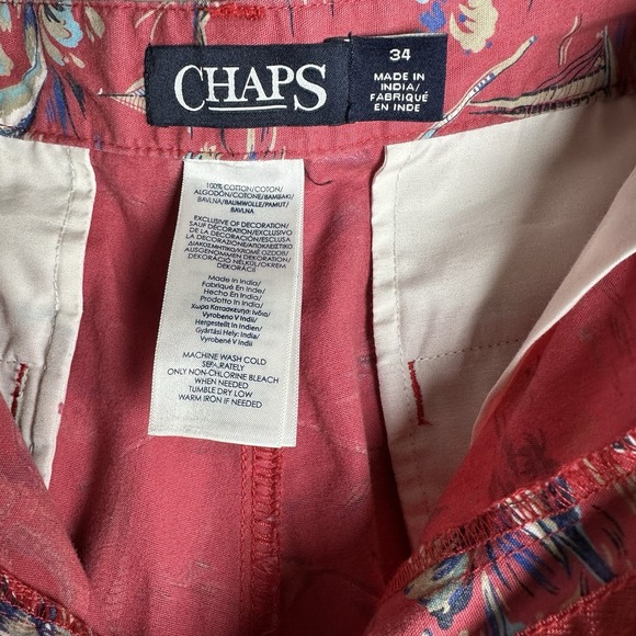 Chaps Men's Cotton Bermuda Shorts Marlins Swordfish Sailboats Size 34 - Picture 3 of 6
